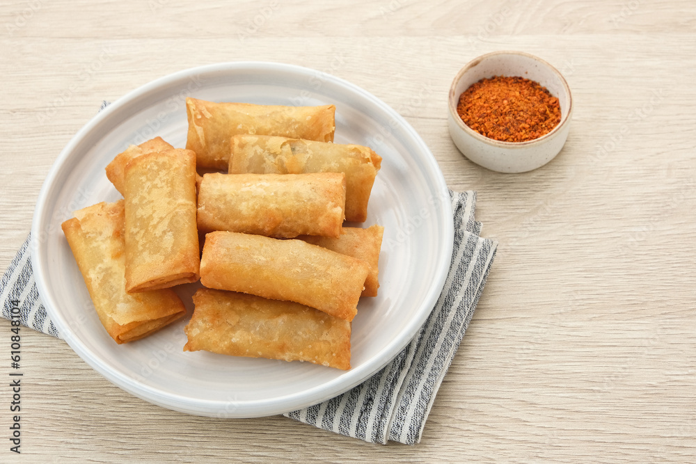 Cibay, made from tapioca flour, served with chilli sauce, Indonesian traditional food
Cibay, made from tapioca flour, served with chilli sauce, Indonesian traditional food