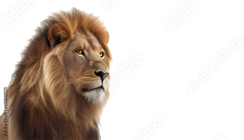 graceful lion On a transparent background  easy to use.