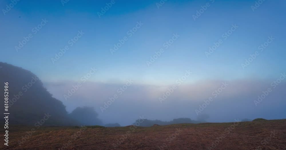 Timelapse of fast moving clouds in Madeira mountains Timelapse of fast moving clouds in Madeira mountains