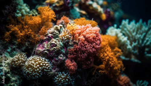 Colorful sea life thrives in underwater reef generated by AI © grgroup