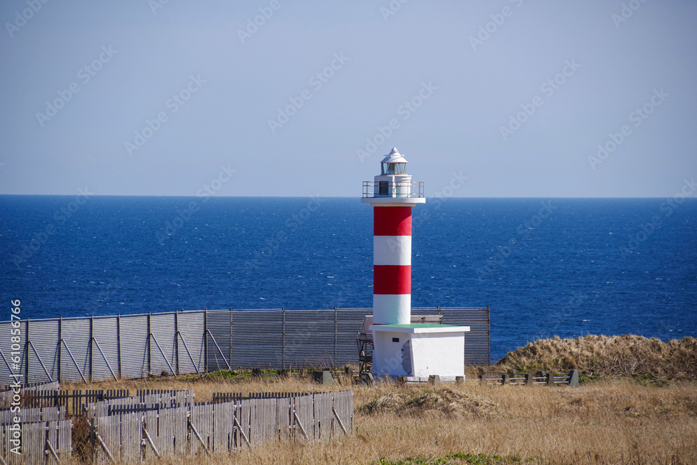 礼文島南端部にある奮部灯台