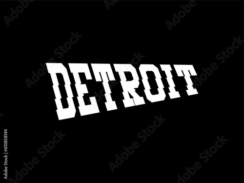 Streetwear clothing Detroit typography vector template graphic tees ready for print