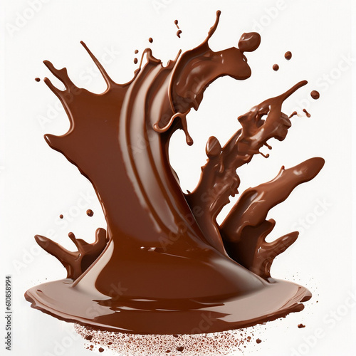 chocolate or Cocoa with Clipping path Generative AI