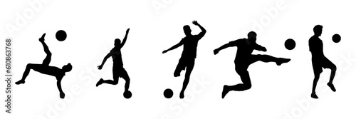 Silhouettes of Soccer Players