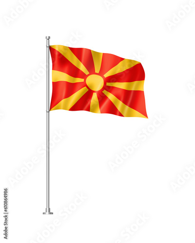 Canvas Print Macedonian flag isolated on white