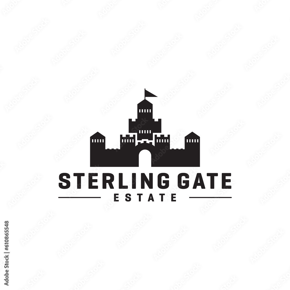 gate estate logo concept design gate estate logo concept design