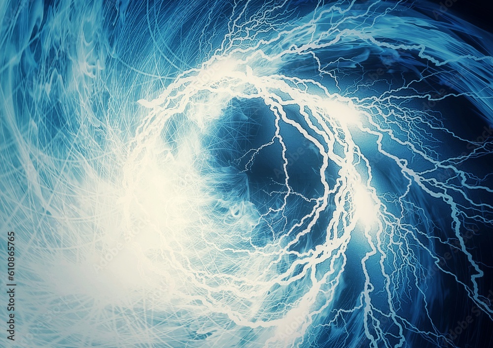 3d illustration of cloud swirl and lightning in storm concept 3d illustration of cloud swirl and lightning in storm concept