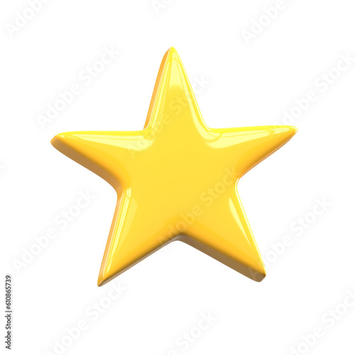 Star rating 3d illustration