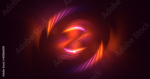 3D rendering abstract round light background