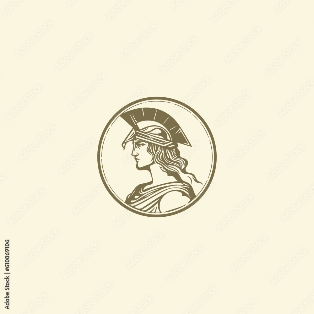 Athena logo design vector illustration Athena logo design vector illustration