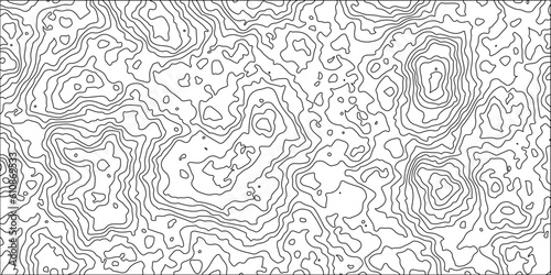 Topographic Map in Contour Line Light topographic topo contour map and Ocean topographic line map with curvy wave isolines vector 