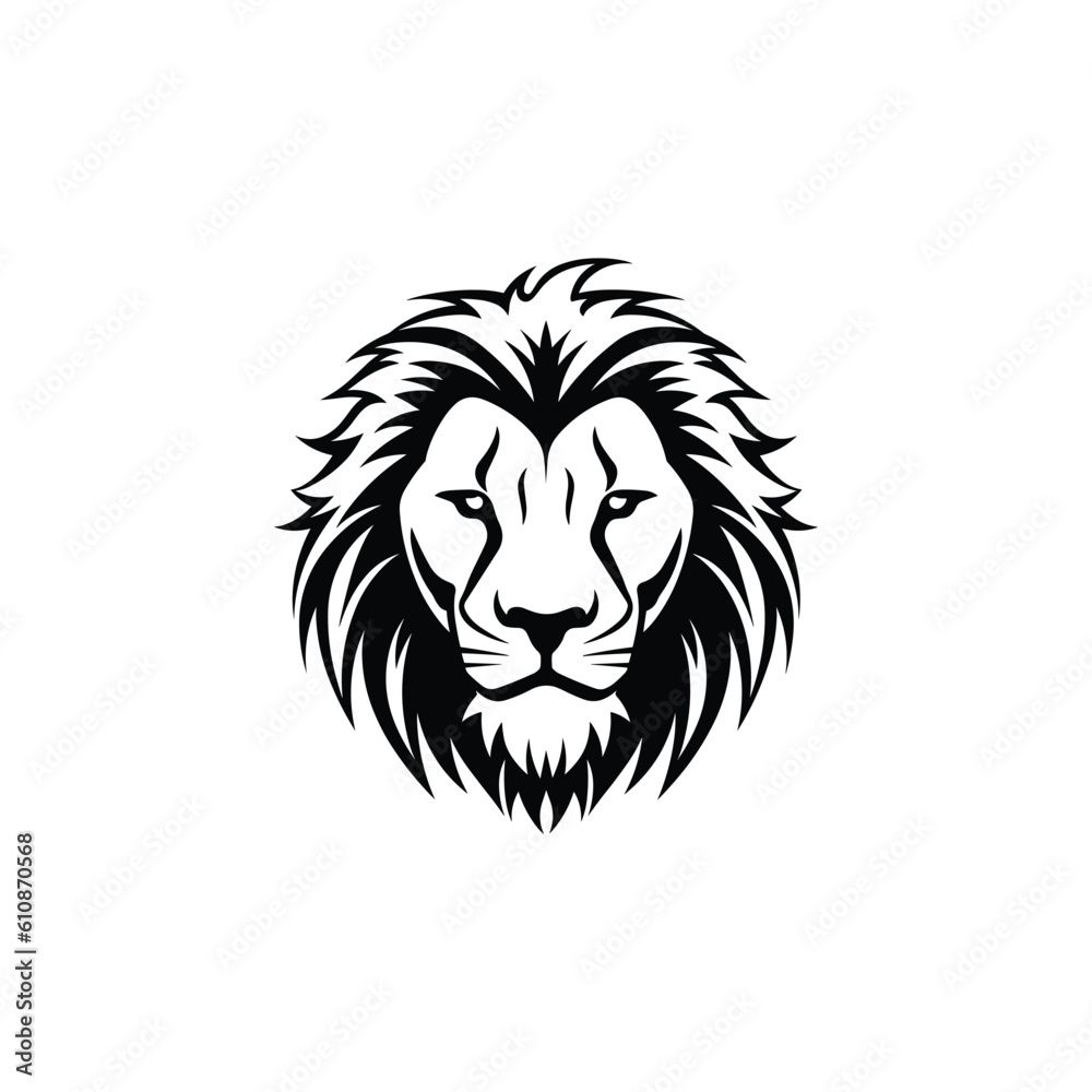 Fototapeta premium Lion Head Logo Vector Template Illustration Design