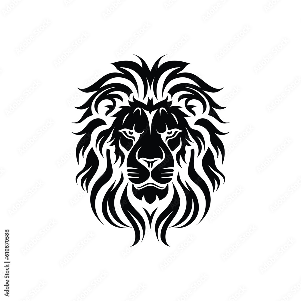 Fototapeta premium Lion Head Logo Vector Template Illustration Design