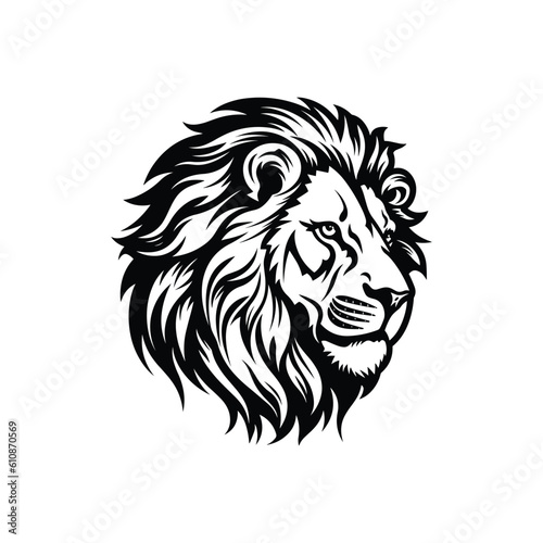 Lion Head Logo Vector Template Illustration Design