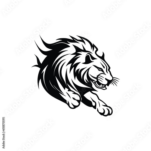 Lion Head Logo Vector Template Illustration Design