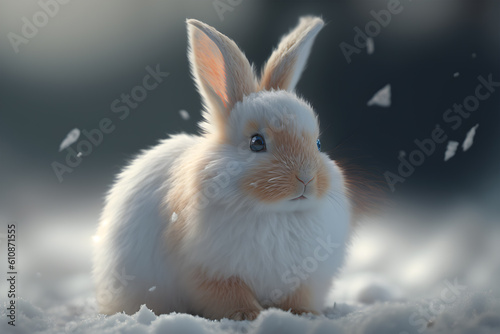 A rabbit in the snow, Generative Ai