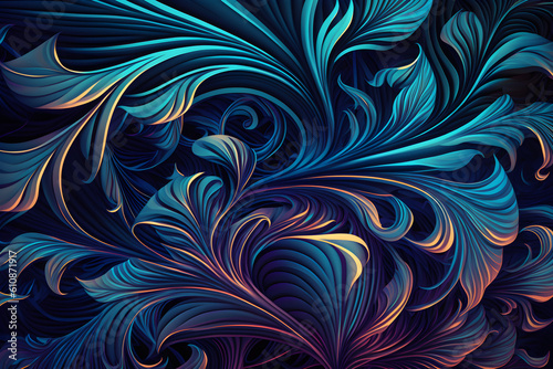A colorful background with a pattern of swirls and lines, Generative Ai