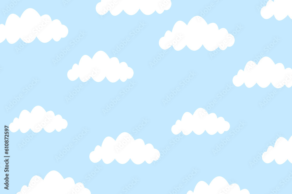 Sky with cloud background. Vector illustration