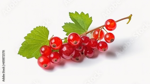 red currant isolated , background, Bright color. Generative Ai