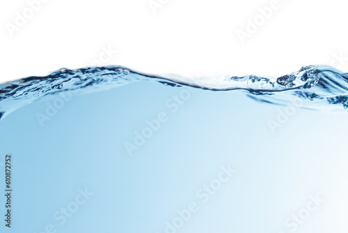 Water Wave Isolated on White Background, Pure Water, Clean Drinking Water.