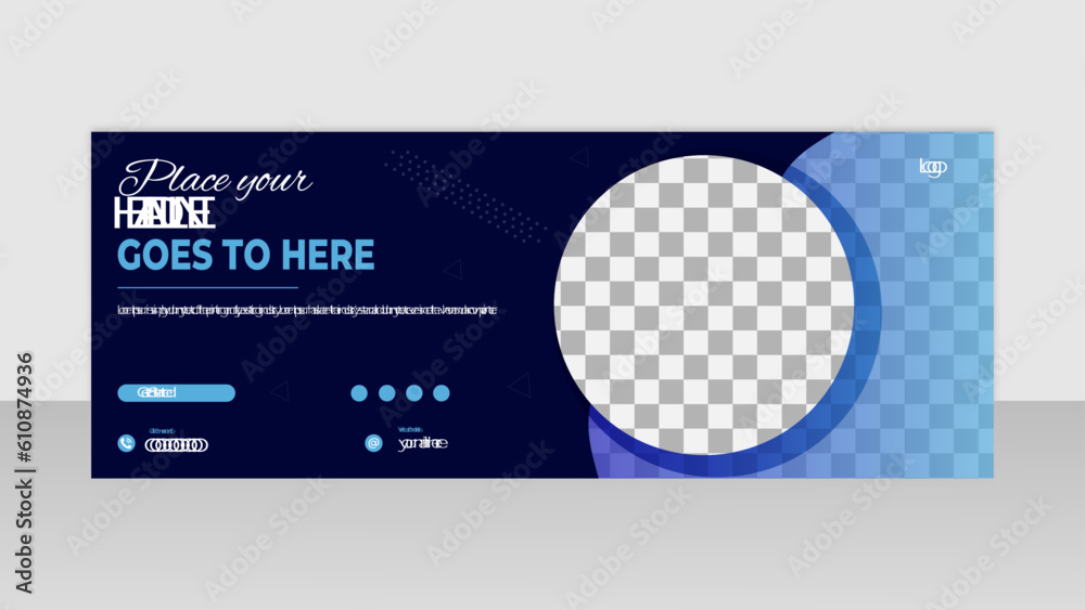 Corporate Business Facebook cover design . Business promotion Facebook cover or social media cover template .