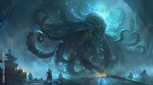 Generative AI, Ethereal Enchantment: The Mystical Kraken