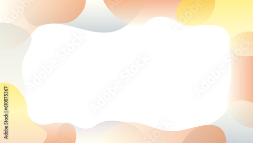 赤と黄色の抽象的なかわいいフレームのベクター素材