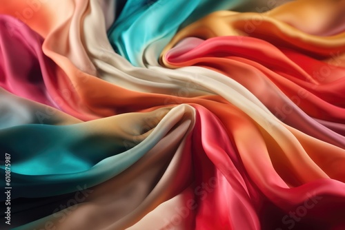 silk fabric background, generative ai