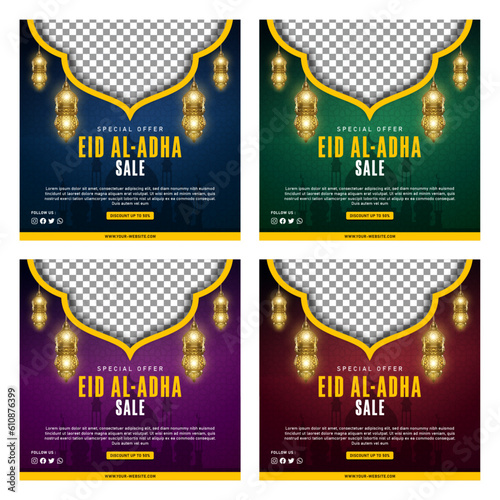 Eid Al Adha Sale Banner Template for Social Media Post
