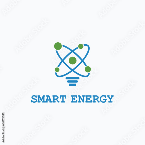 smart energy abstract icon logo
