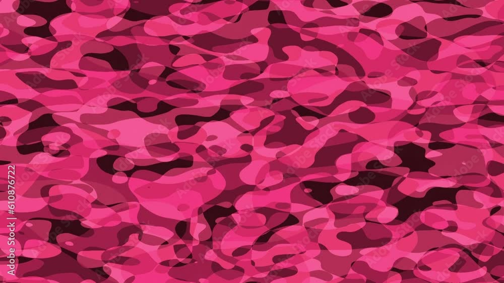 Dancing Blob Solid Red Color Water Ripple Loop