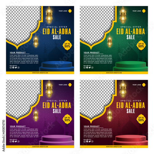 Eid Al Adha Sale Banner Template for Social Media Post