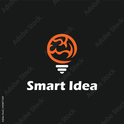 abstract smart idea logo vector design