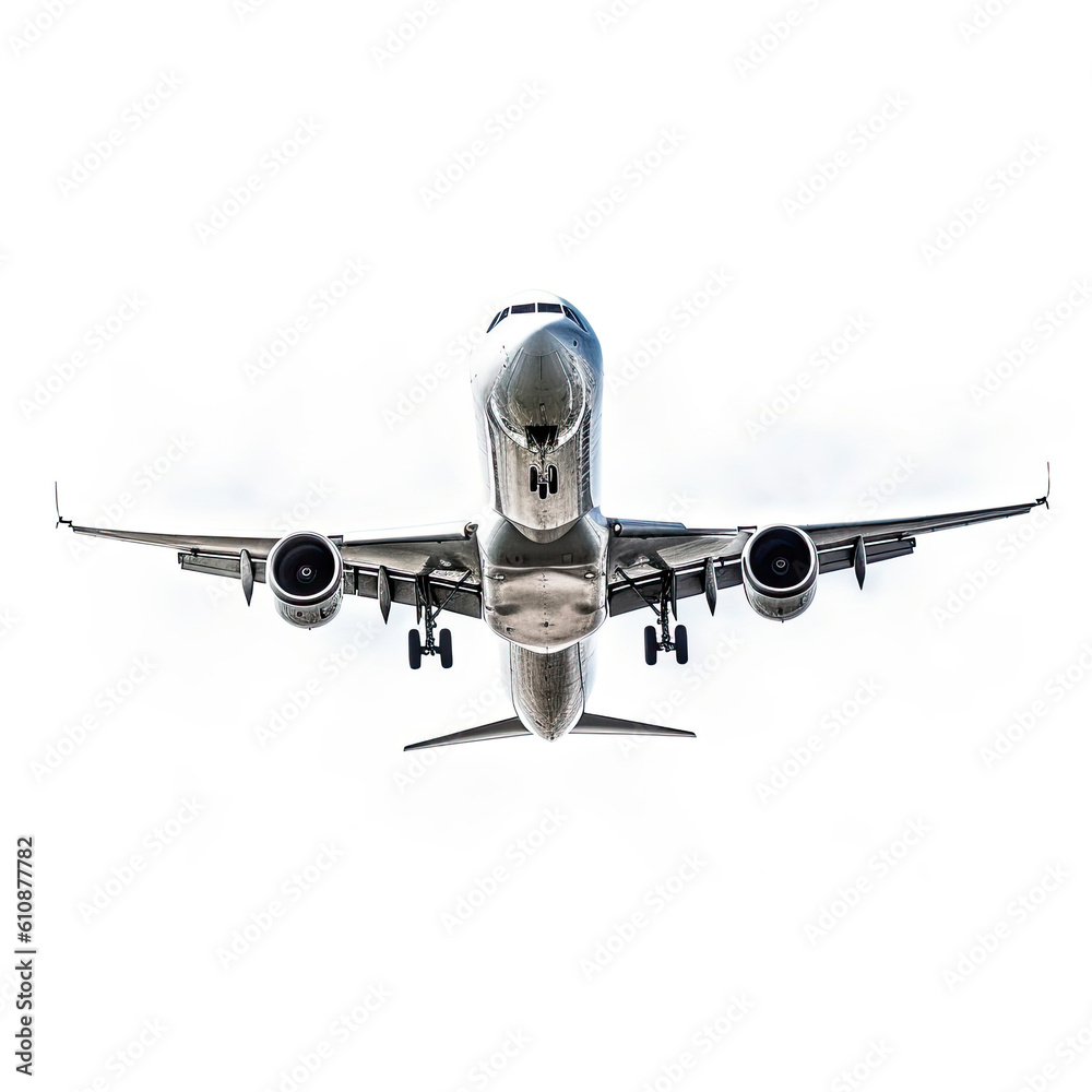 Fototapeta premium A white plane flying