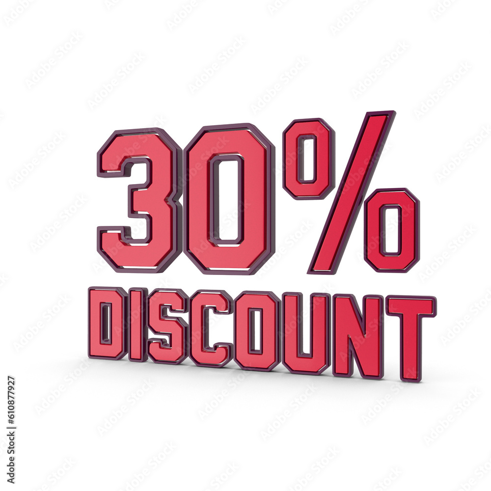 30% off on sale symbol  for advertising