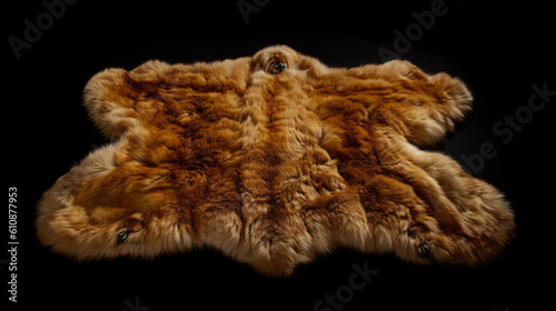 a bearskin rug