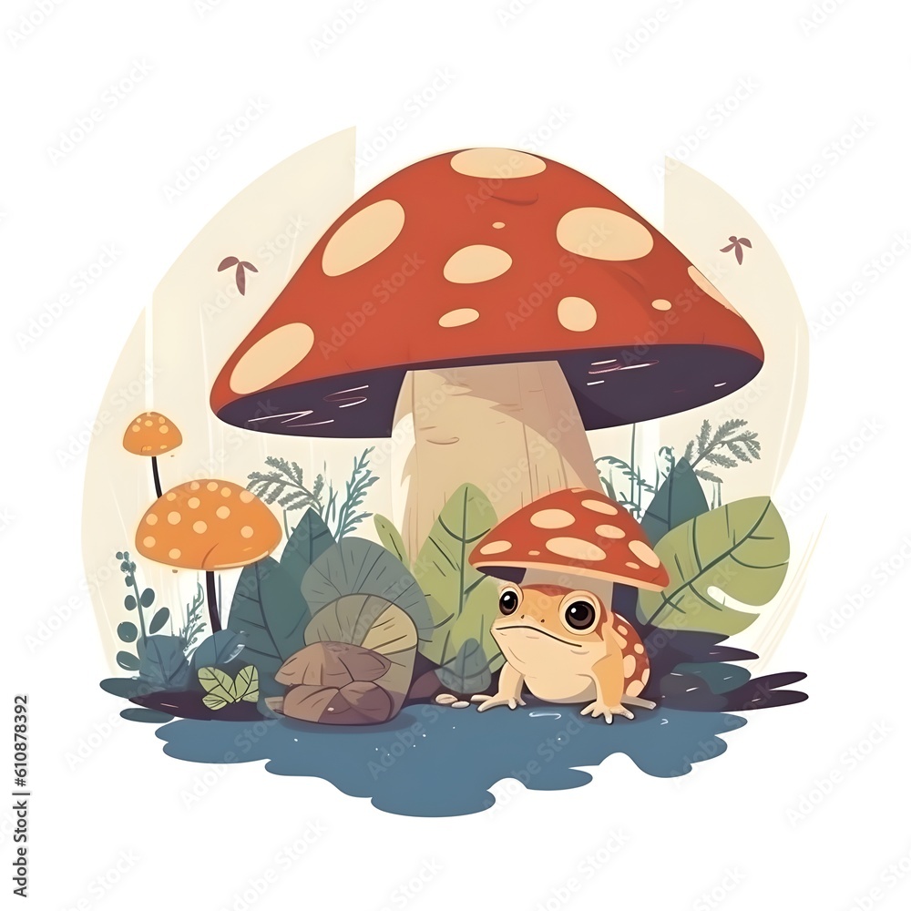 mushrooms in the forest mushrooms in the forest