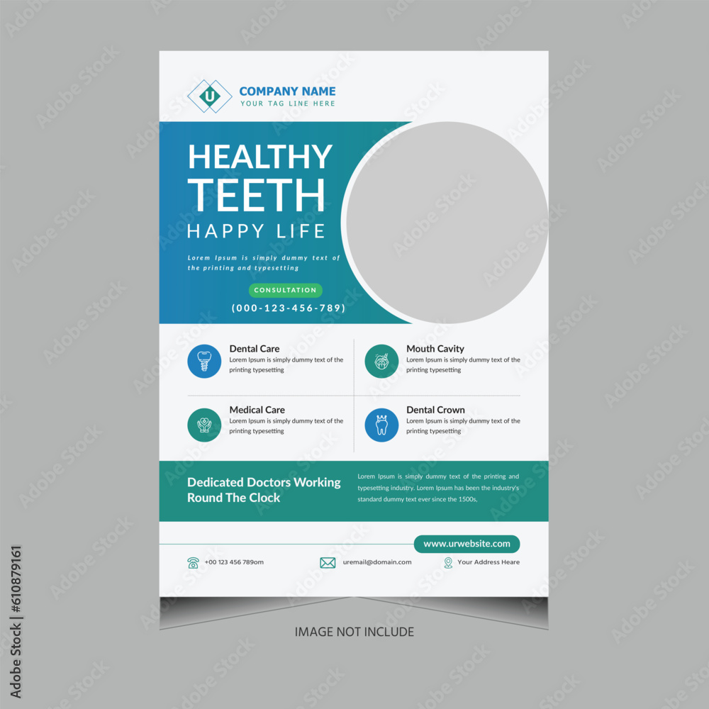 Minimalistic and Clean Medical flyer design template