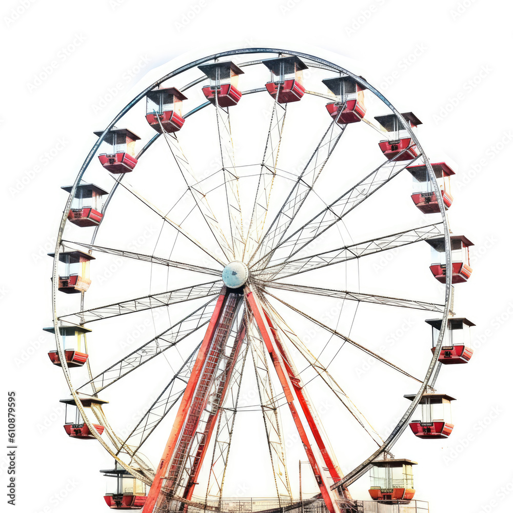 a portrait of a Ferris wheel a portrait of a Ferris wheel