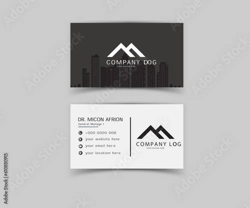 Business card design for real estate agency and housing office