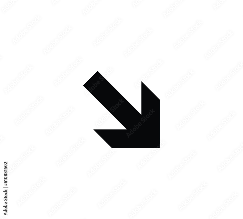 arrow pointer flat vector icon for apps and websites arrow pointer flat vector icon for apps and websites