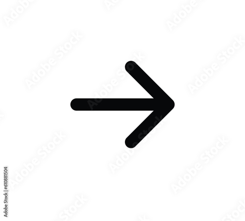 arrow pointer flat vector icon for apps and websites