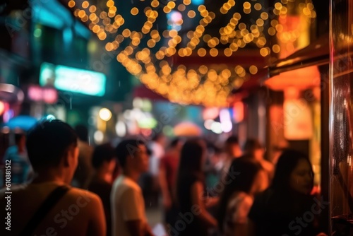 people walking in the night club, generative ai