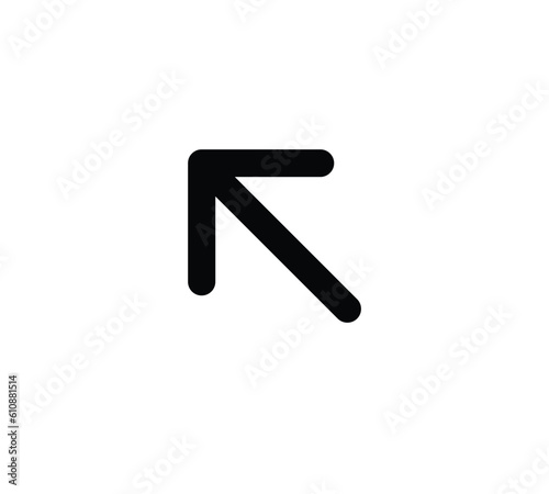 arrow pointer flat vector icon for apps and websites