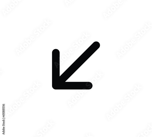 arrow pointer flat vector icon for apps and websites