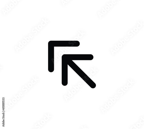 arrow pointer flat vector icon for apps and websites