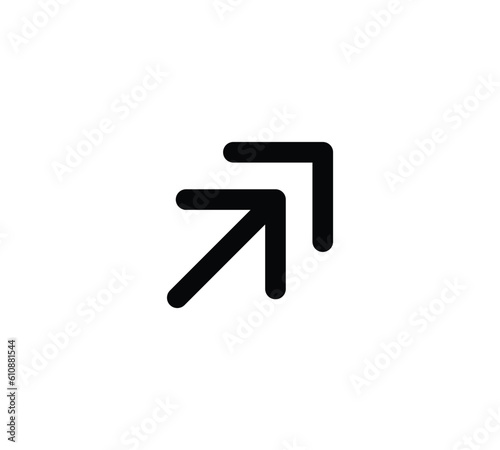 arrow pointer flat vector icon for apps and websites