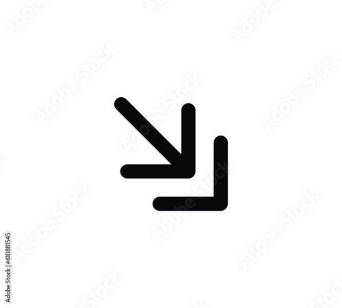arrow pointer flat vector icon for apps and websites