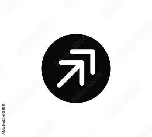 arrow pointer flat vector icon for apps and websites