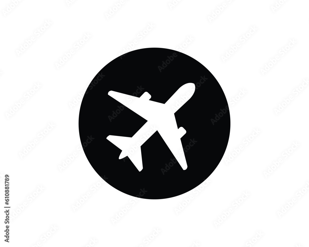 airplane flat vector icon for apps and websites